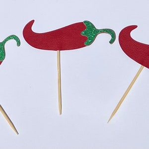 Red Chili Pepper Cupcake Topper