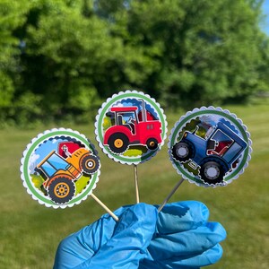 Tractor Cupcake Toppers (3D)
