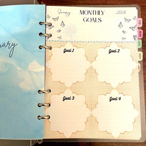 Insertos para agenda diaria A5 / Agenda semanal y mensual 2026 / Agenda anual con presupuesto, calendario e inserto para seguimiento de hábitos. imagen 6