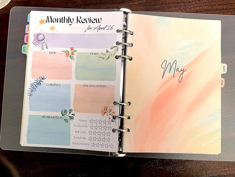 Insertos para agenda diaria A5 / Agenda semanal y mensual 2026 / Agenda anual con presupuesto, calendario e inserto para seguimiento de hábitos. imagen 4