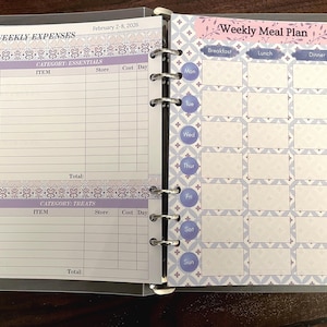 Insertos para agenda diaria A5 / Agenda semanal y mensual 2026 / Agenda anual con presupuesto, calendario e inserto para seguimiento de hábitos. imagen 7