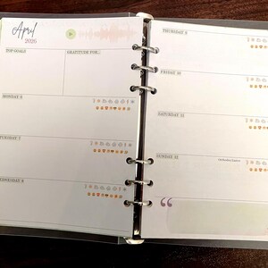 Insertos para agenda diaria A5 / Agenda semanal y mensual 2026 / Agenda anual con presupuesto, calendario e inserto para seguimiento de hábitos. imagen 2