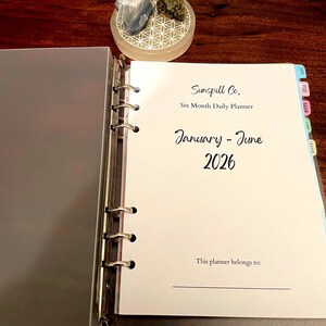 Insertos para agenda diaria A5 / Agenda semanal y mensual 2026 / Agenda anual con presupuesto, calendario e inserto para seguimiento de hábitos. imagen 3