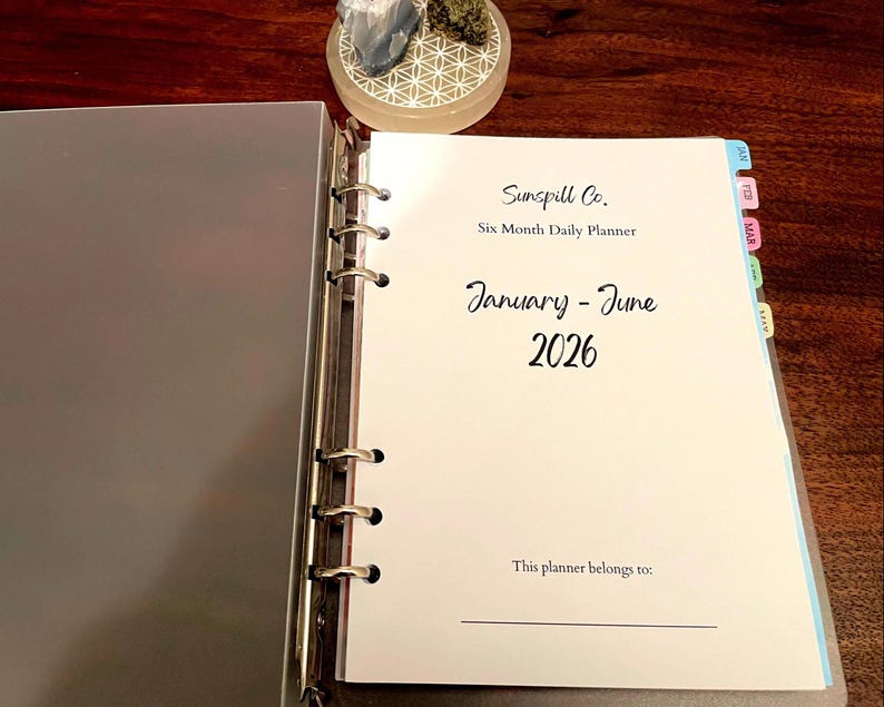 Insertos para agenda diaria A5 / Agenda semanal y mensual 2026 / Agenda anual con presupuesto, calendario e inserto para seguimiento de hábitos. imagen 3