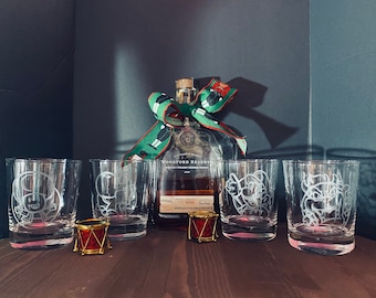 Mario Bros. Hand Etched Glasses