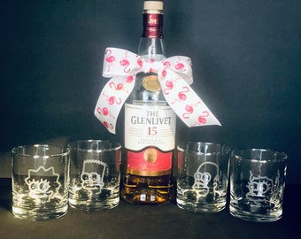 The Simpsons Hand Etched Glasses (Set of 4)