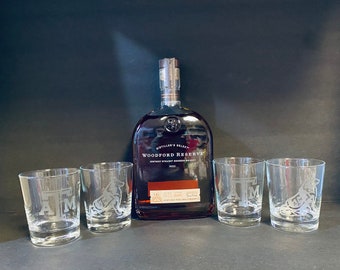 Texas A&M Hand Etched Glasses (Set of 4)