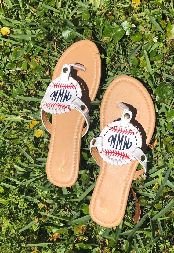 Personalized Baseball Sandals flip flops | Etsy