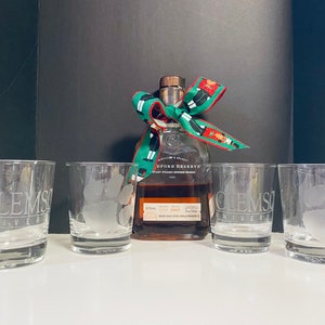 Clemson Tigers etched glasses