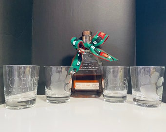 Clemson Tigers etched glasses