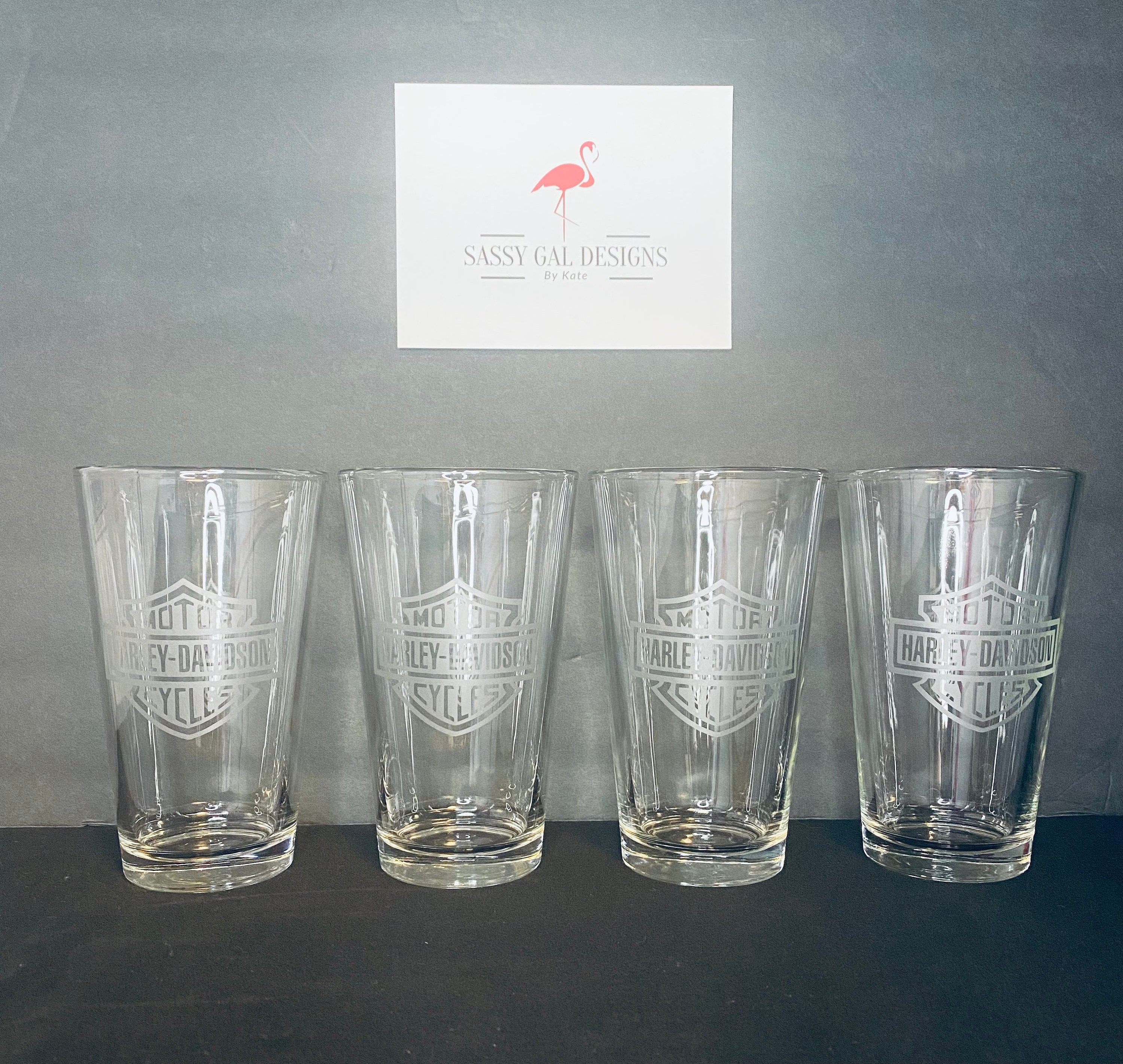 Harley davidson sales drinking glasses