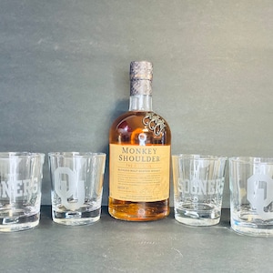 University of Oklahoma Sooners Etched Glasses (Set of 4)