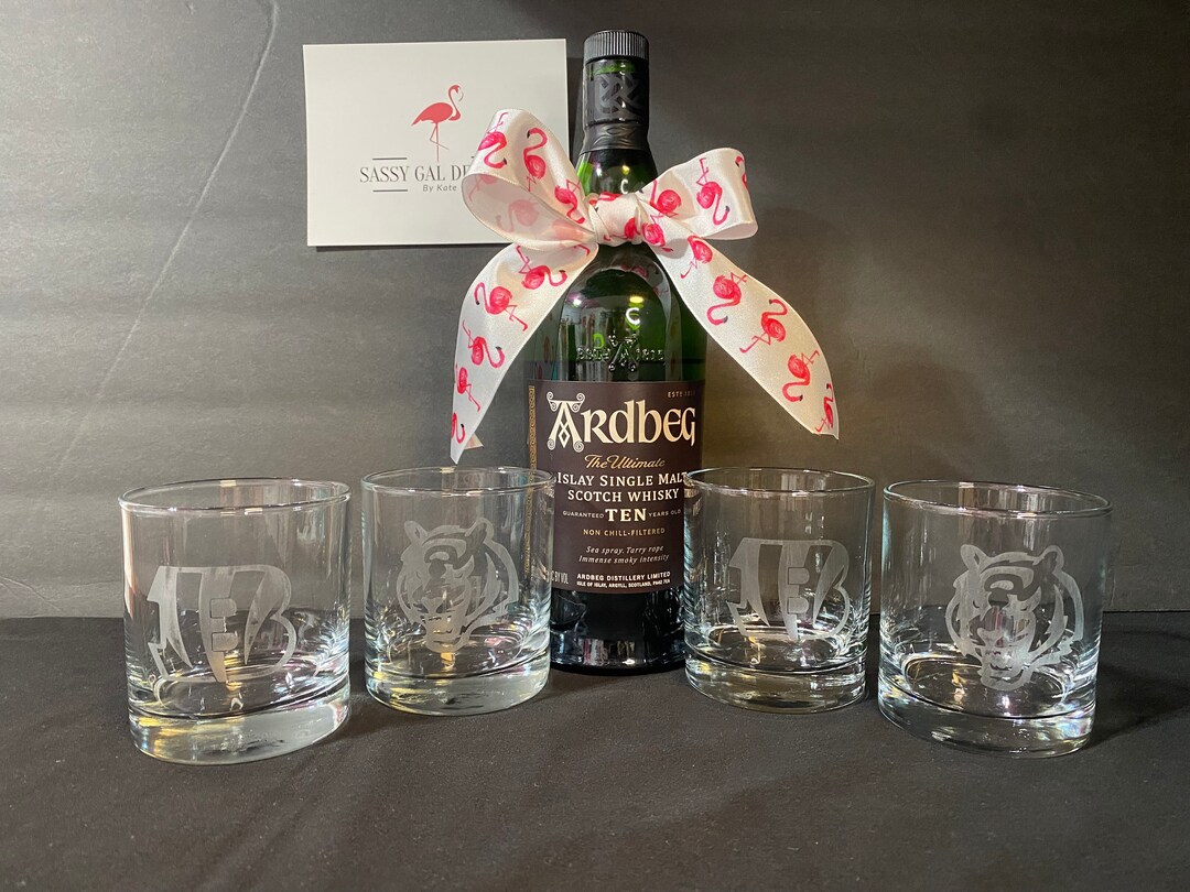 Cincinnati Bengals Glasses Hand Etched Set of 4 Etsy