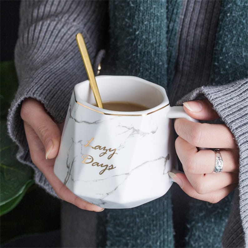 Marble Mug Personalise Mug Custom Name Mug Personalized Mugs image 1