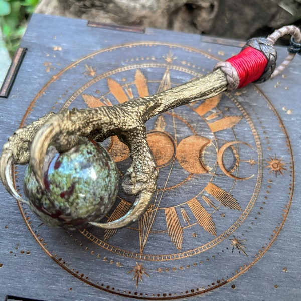 Hawk Claw,Shamanic Talisman,Dragons Blood Jasper,Custom box,Talisman for reconnection “walk our talk” ,keep you centered and grounded