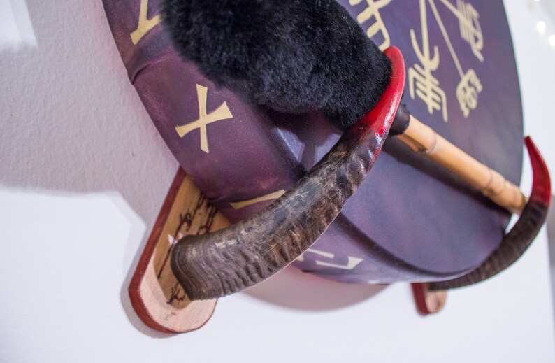 Goat Horns Wall Mount for Shaman Drums Didgeridoo Naturally Etsy