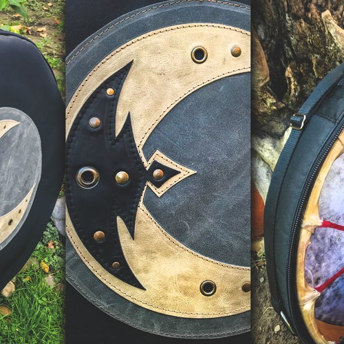 Moon,Shaman Drum Bag,Waterproof Oxford fabric,Insulated Protective case,Durable,Leather shops Ornaments and Spiritual Symbols
