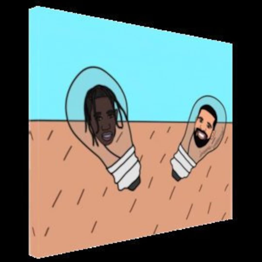 Supreme Drake and Travis like a Light Canvas - Etsy