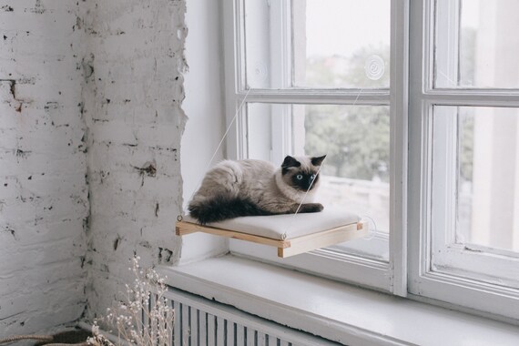 cat window sill bed