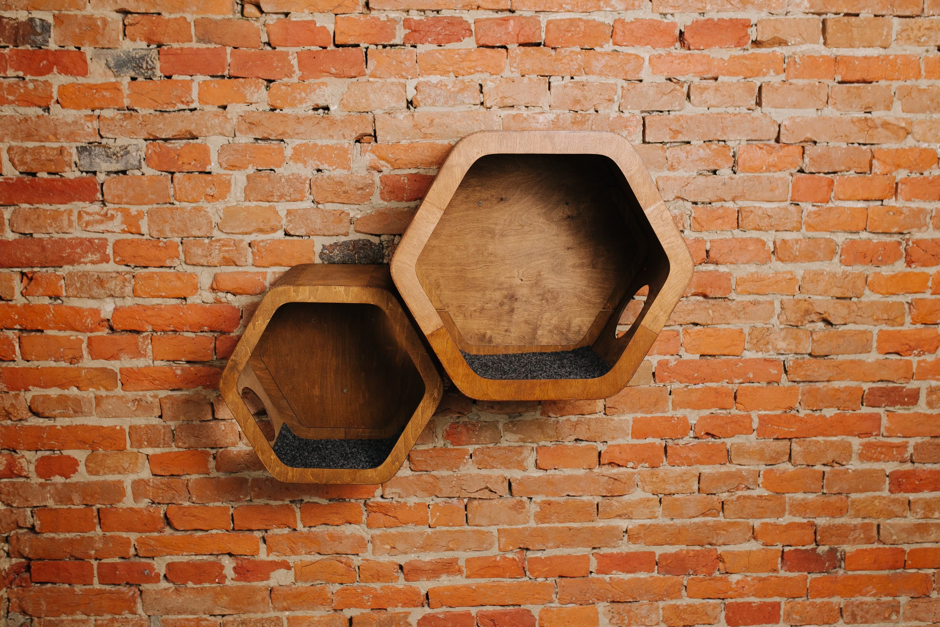 Cat wall indoor house, playground furniture cave, cat wall mounted hexagon post, cat wall house, cat wall honeycomb shelves
