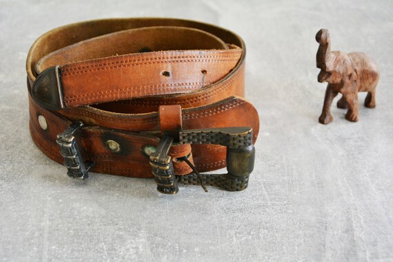 Wide Belt, Brown Leather Belt, Fashion Belt, Women
