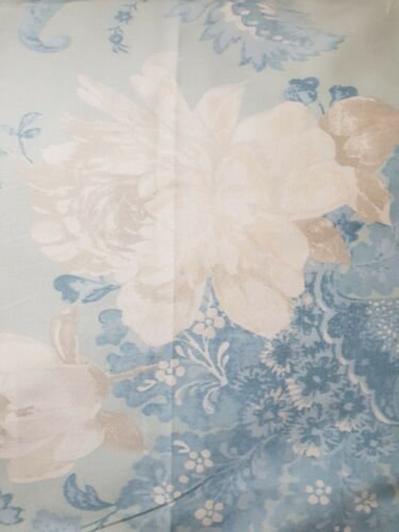3 Metres Laura Ashley Rosehill Duck Egg Floral Curtain Craft Etsy