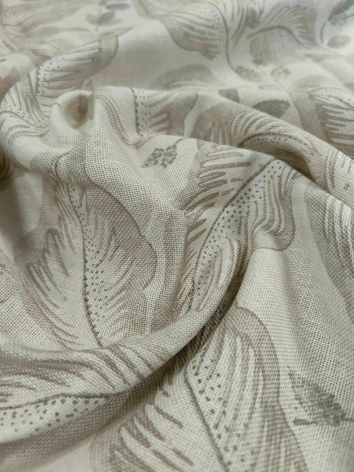Sanderson Box Hill Mushroom/Linen Fabric Craft Remnant 120cm x | Etsy