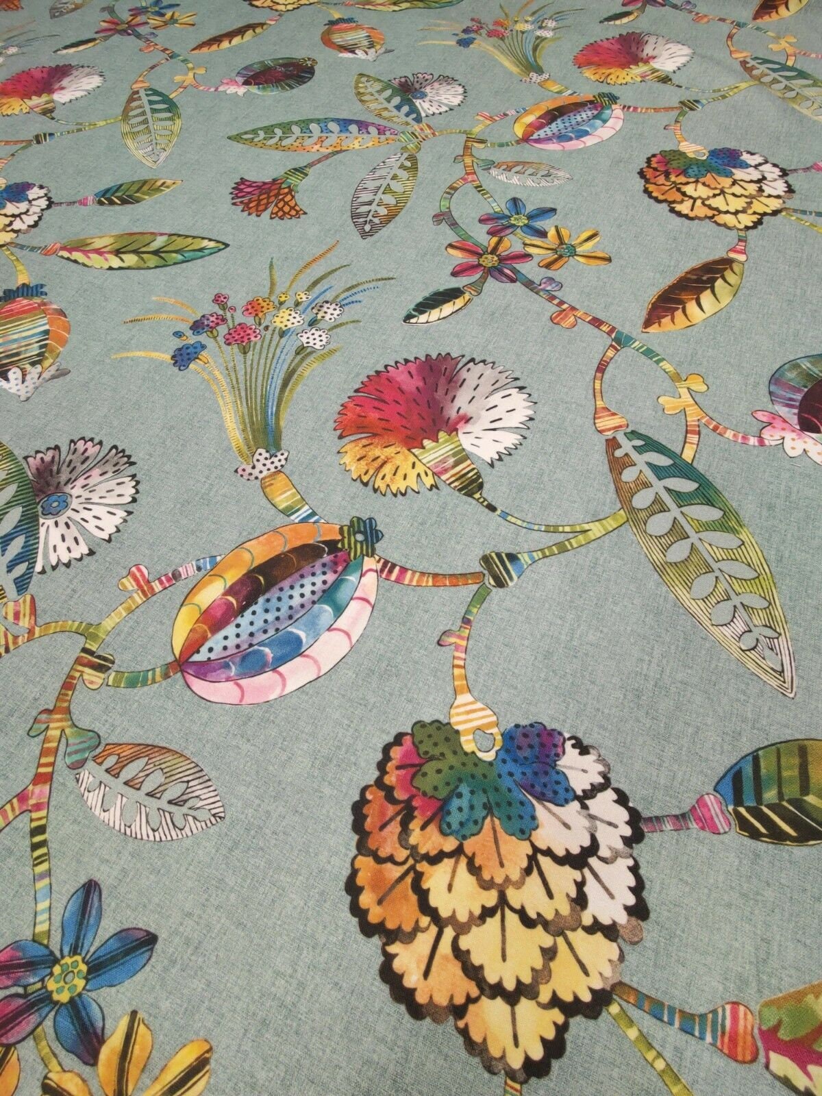 Edinburgh Weavers Adelphi TealCurtain/Upholstery Fabric Per Etsy