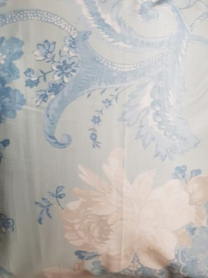 3 Metres Laura Ashley Rosehill Duck Egg Floral Curtain Craft Etsy