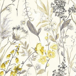 Botanische stof Edinburgh Weavers per meter Veelkleurig bloemen linnen viscosemix luxe gordijnmateriaal