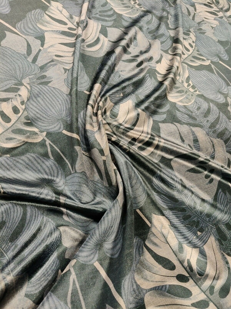 Art Of The Loom Floral Blue CurtainUpholstery Fabric Per Metre