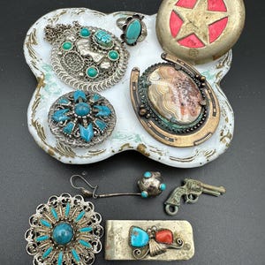 Applique Galore Vintage Navajo Turquoise Native American Jewelry Silver Bracelet Old Applique Galore Vintage Navajo Turquoise Native American Jewelry Silver Bracelet Old