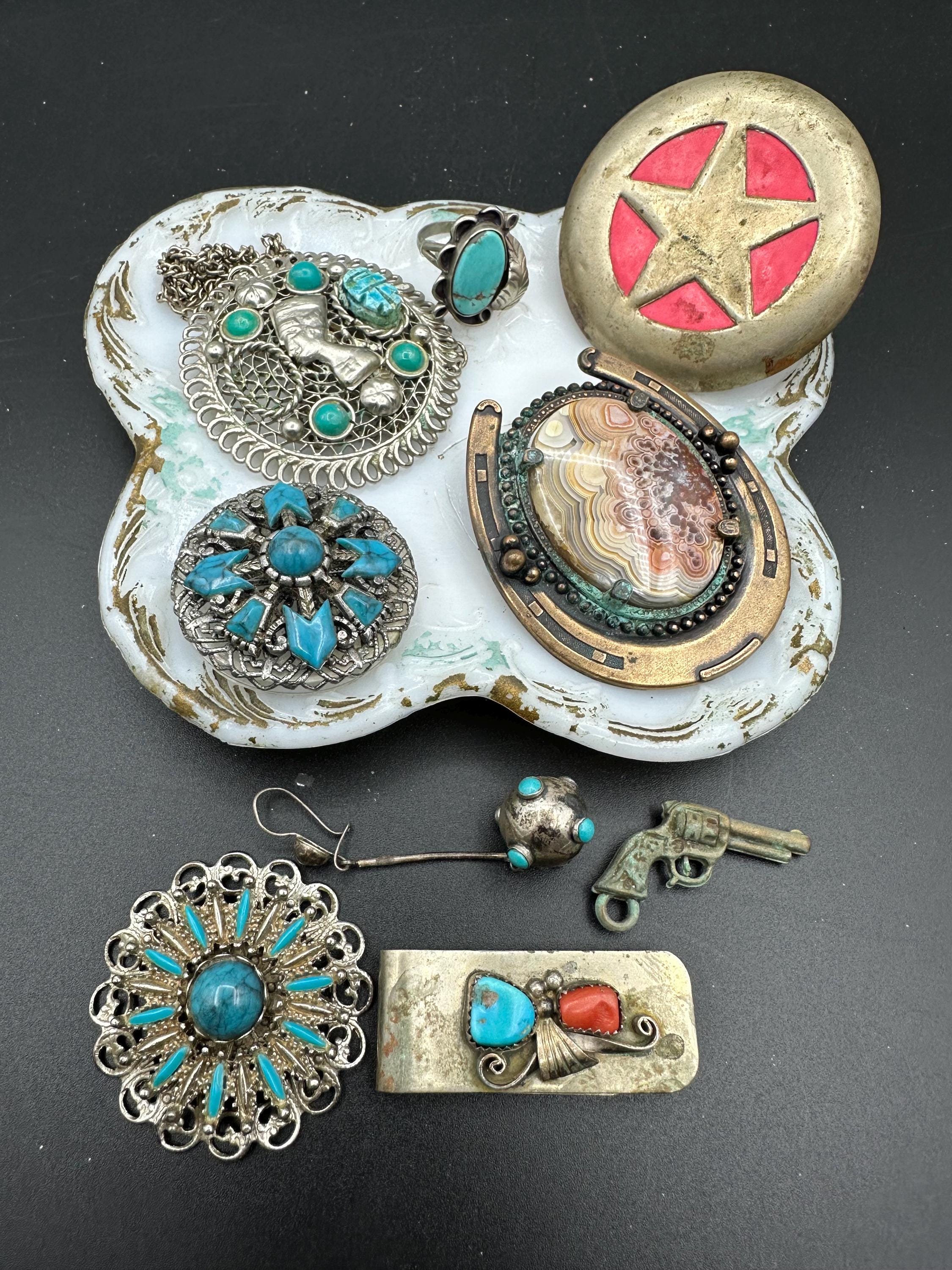 Applique Galore Vintage Navajo Turquoise Native American Jewelry Silver Bracelet Old Applique Galore Vintage Navajo Turquoise Native American Jewelry Silver Bracelet Old