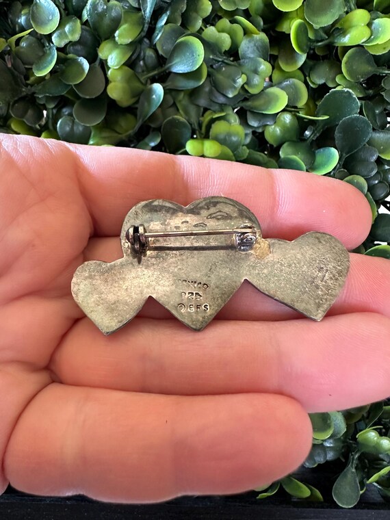 Vintage 925 Silver Heart Brooch: Mexico Children Pin - Etsy
