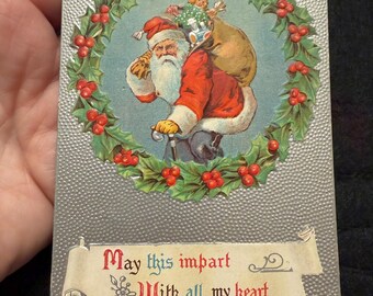 Antike Weihnachtsmann Weihnachtspostkarte