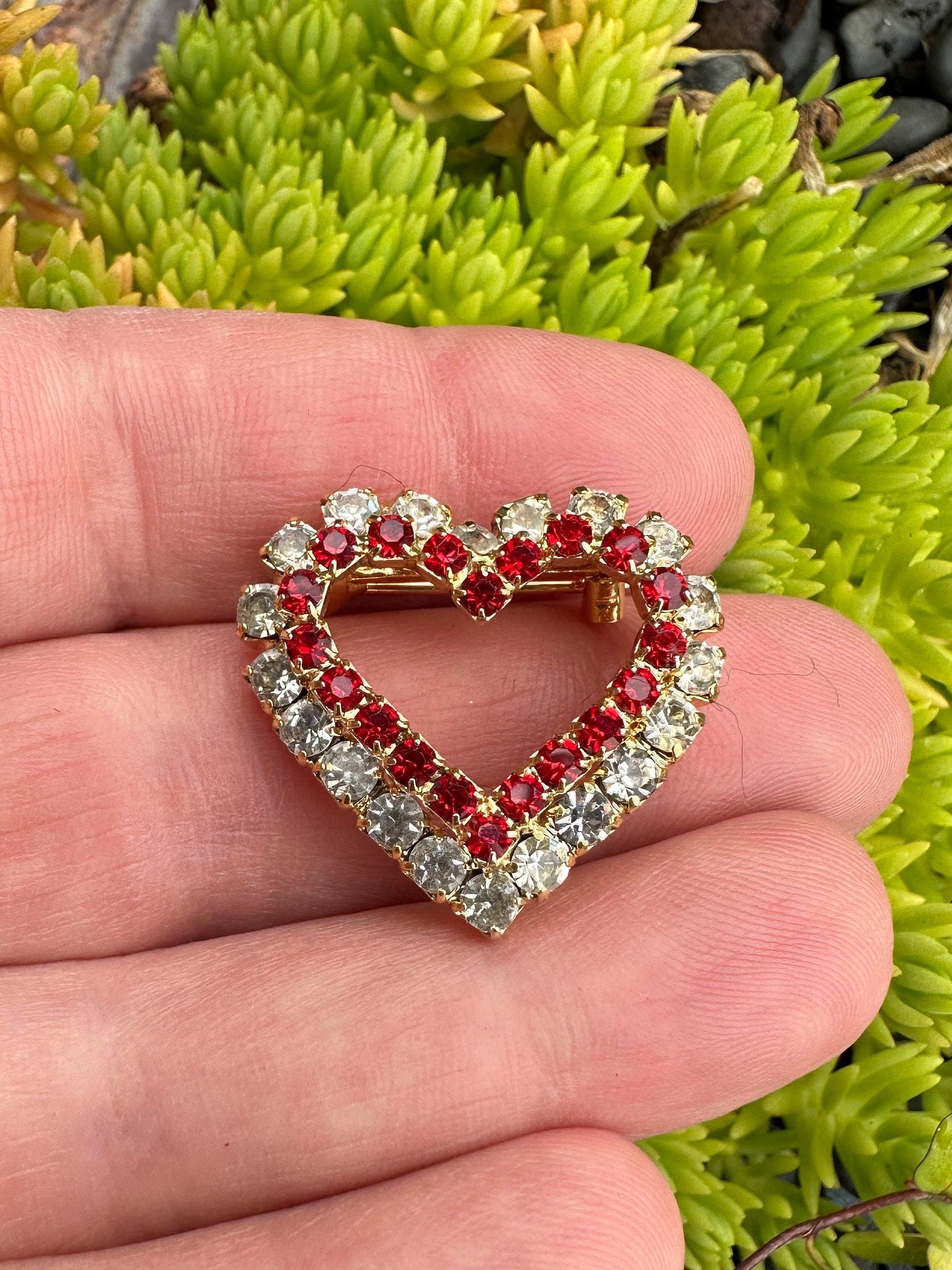 Rhinestone Heart Pin | Multi Color | Valentine's Day Pins by PinMart