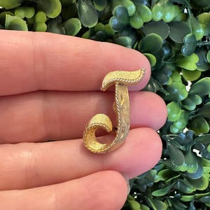 Vintage Jewelry Brooch Monogram Initial J Gold Tone Pin - Etsy Canada