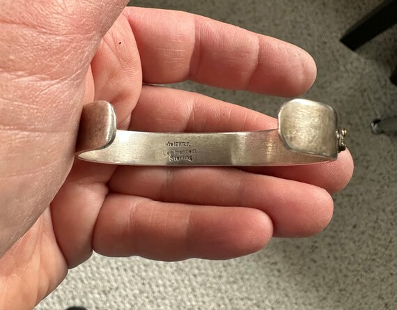 Lee Bennett 12K 金張り バングル sterling silver Vintage Navajo Signed Lee Bennett Sterling Silver 12k Gold Filled