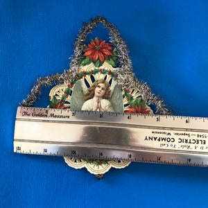 Vintage Angel Paper Die Cut Tinsel Christmas Ornament - Etsy