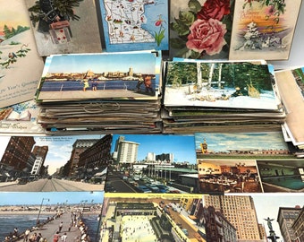 25 Vintage Postcards Collection 1900's - 1980’s Lot