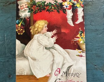 Antike Weihnachtsmann Weihnachtspostkarte