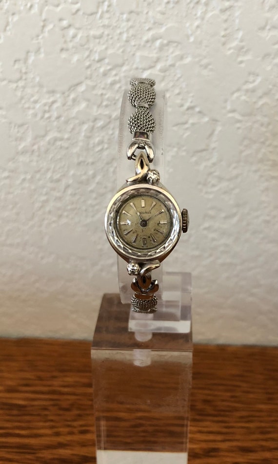 Vintage Longines 14k White Gold Ladies Watch Diam… - image 2