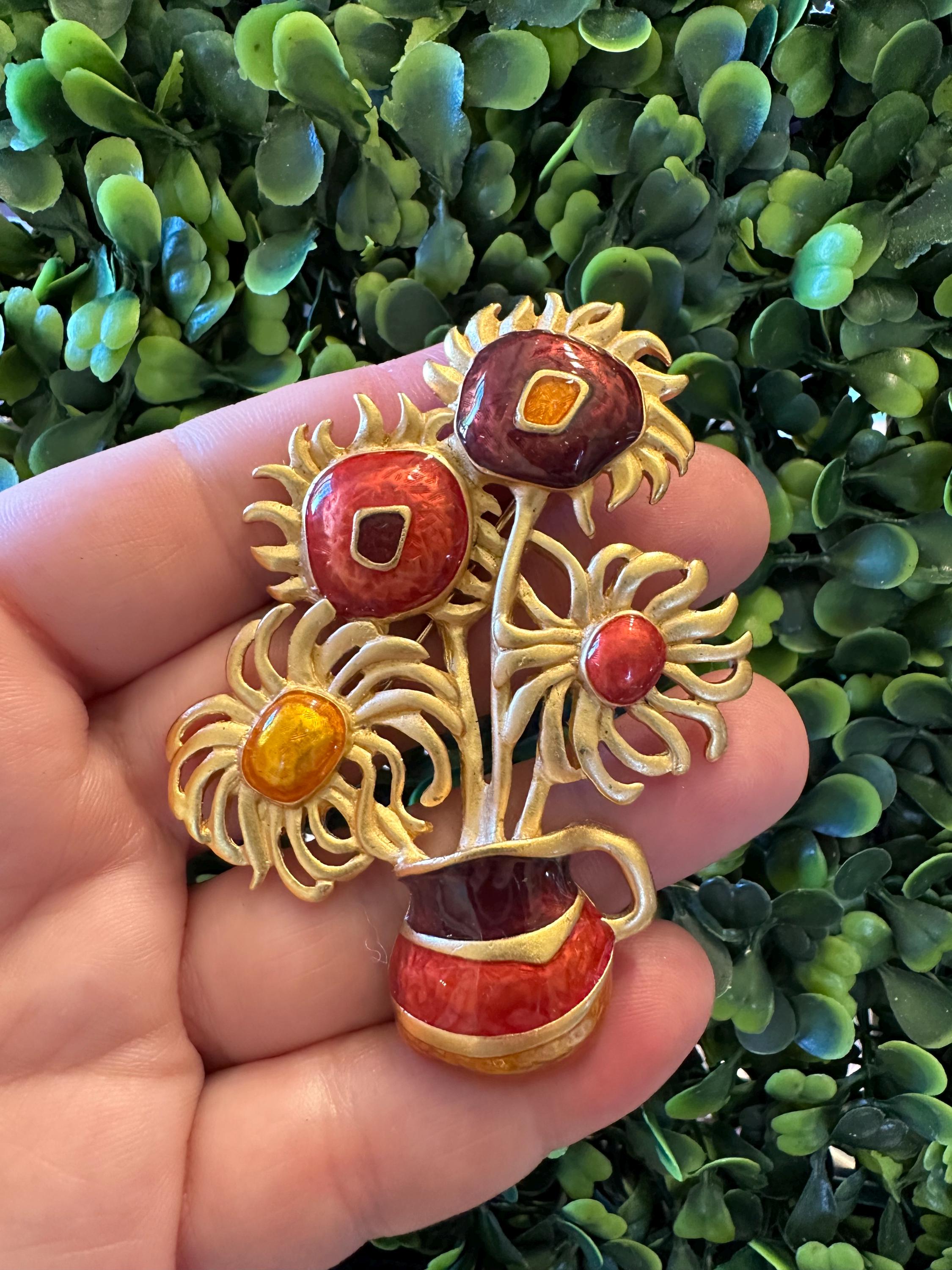 YUI FlowerFlower リング 指輪 キャップ ポストカード 缶バッジ Vintage Gorgeous Designed by Yves Saint Laurent for Avon Enamel