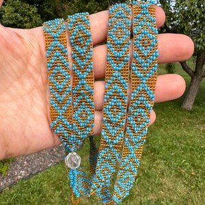 Vintage Sautoir Art Deco Glass Seed Bead Necklace