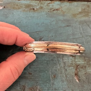 Vintage Navajo Signed Lee Bennett Sterling Silver 12k Gold Filled Bracelet