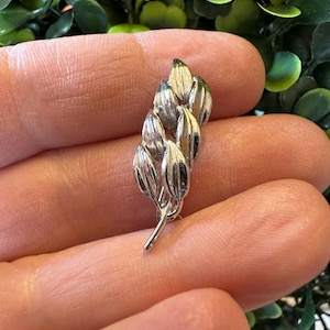 Vintage Danecraft Sterling Silver Leaf Brooch Pin