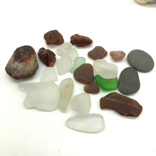 Lake Superior Sea Glass Basalt Agate /Jewelry Supplies