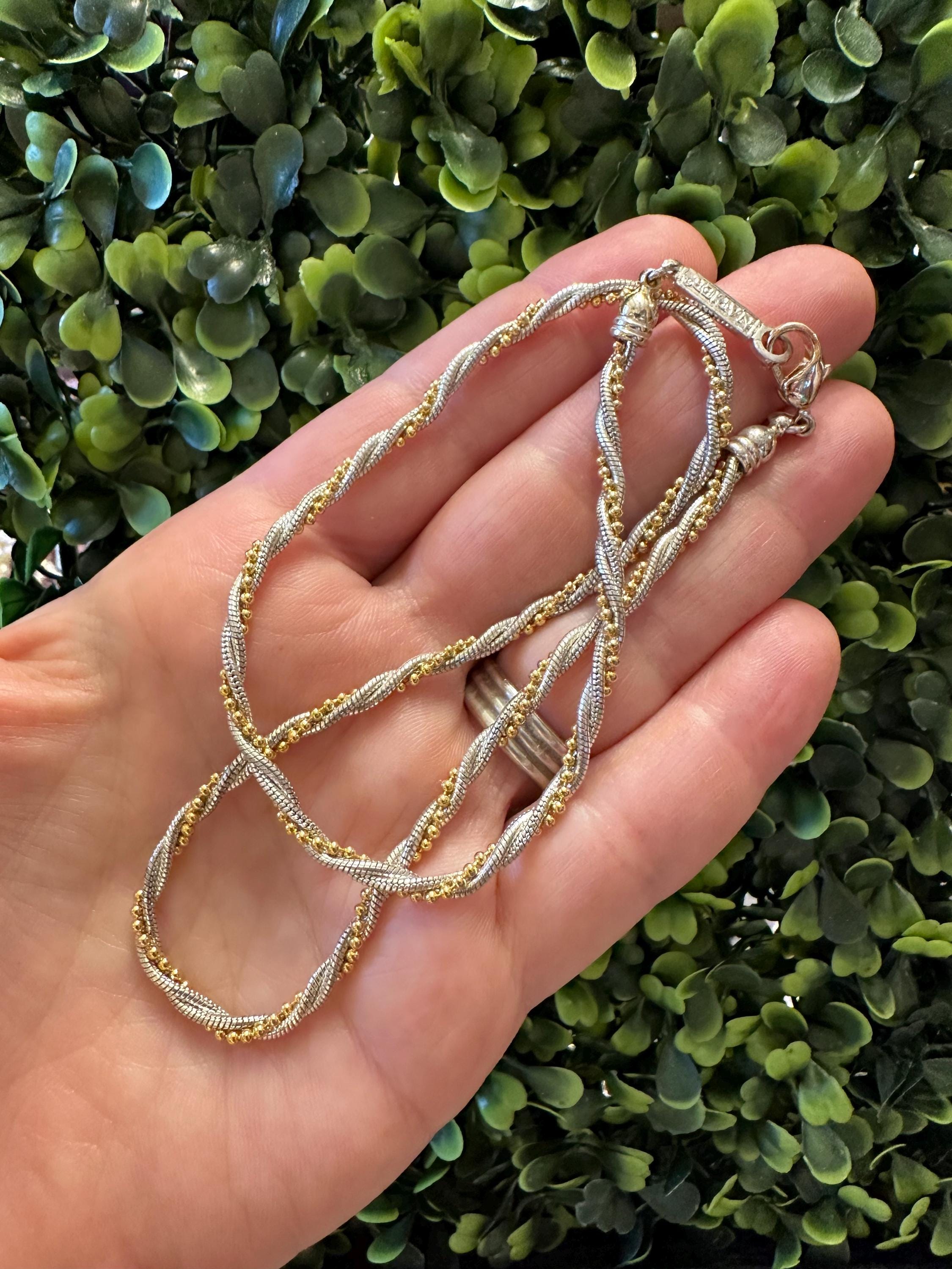 Vintage Jewelry Gorgeous Signed Napier 18” Gold Silver Tone