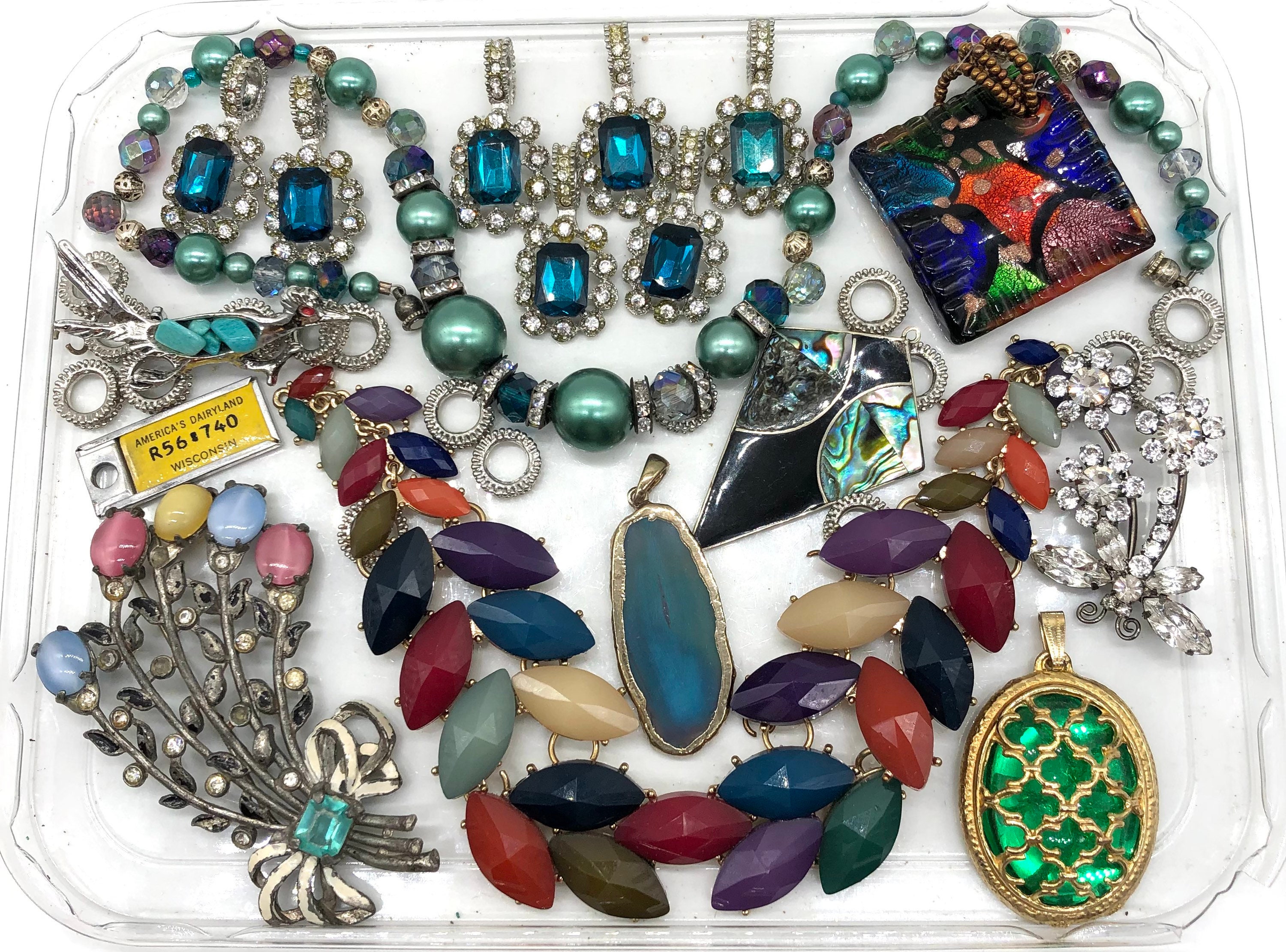 Vintage Broken Rhinestone Jewelry Findings Parts Brooch Etsy