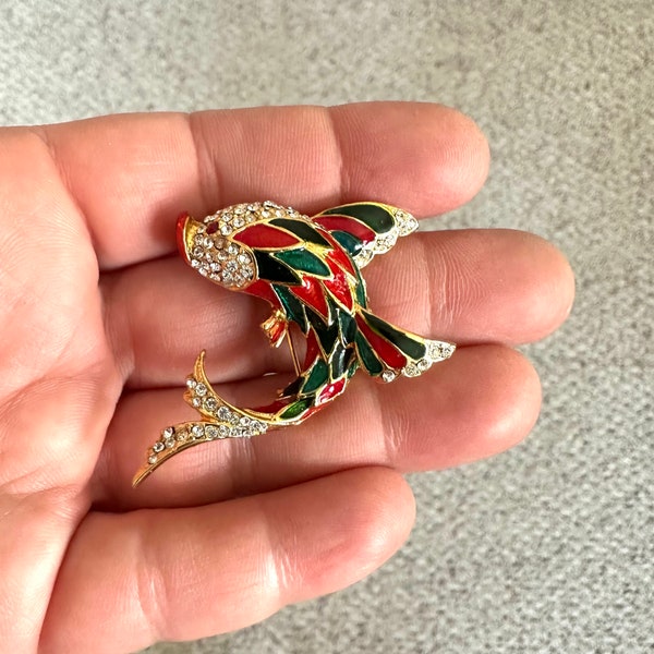 Koi Fish Brooch Enamel Gold Tone - Etsy
